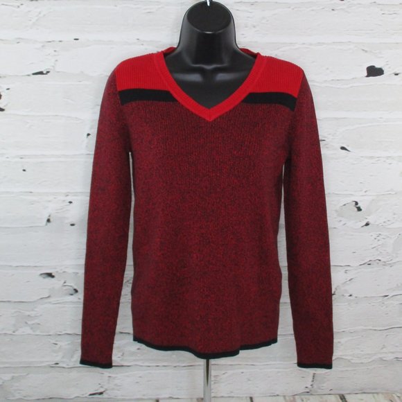 Karen Scott Ribbed Colorblock Sweater - Picture 1 of 6